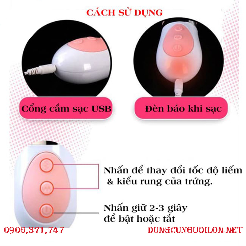 Lưỡi liếm gai bi 2 trứng rung
